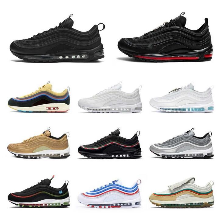 

Classic 97 Sean Wotherspoon 97s Mens Running Shoes Vapores Triple White Black Golf NRG Lucky And Good MSCHF X INRI Jesus Celestial airs Men Women Trainer Sneakers