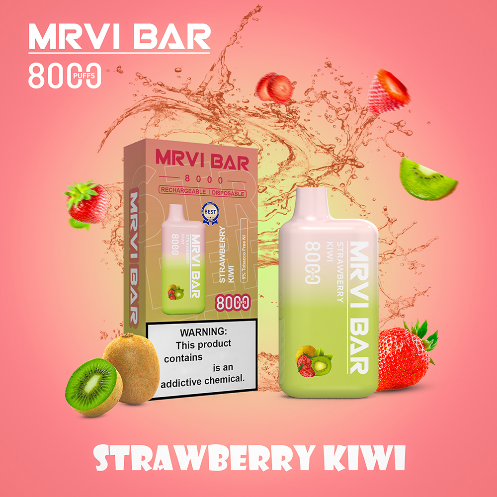 

Original MRVI BAR 8000 Puffs Disposable Vape Pen E Cigarette With Rechargeable 650mAh Battery Prefilled 16ml Pod Big Vapor Elfbar Kit