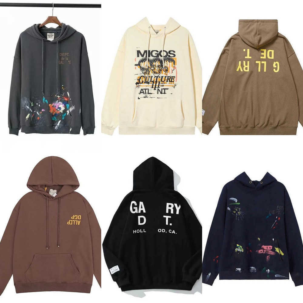 

Men's Hoodies Sweatshirts Hoodie Designer Galleryess deptss Gary Painted Graffiti Used Letters Printed Loose Casual Fashion Men and Women 54WI, Add postage