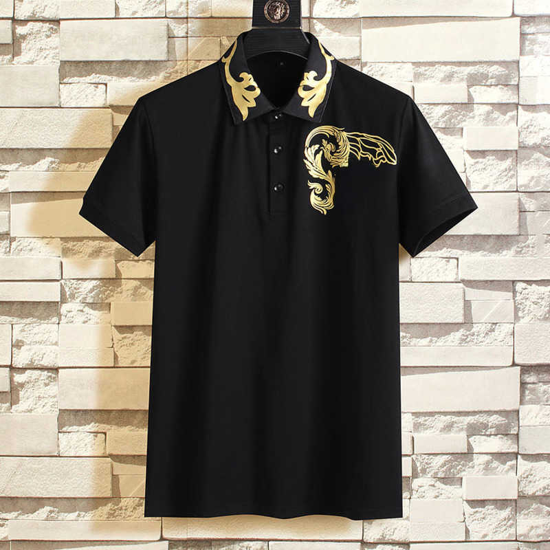 Casual polo shirt men short sleeve T shirt medusa embroidered pattern tee designer t shirt cotton sweatshirt loose pullover top 87-image-863409703