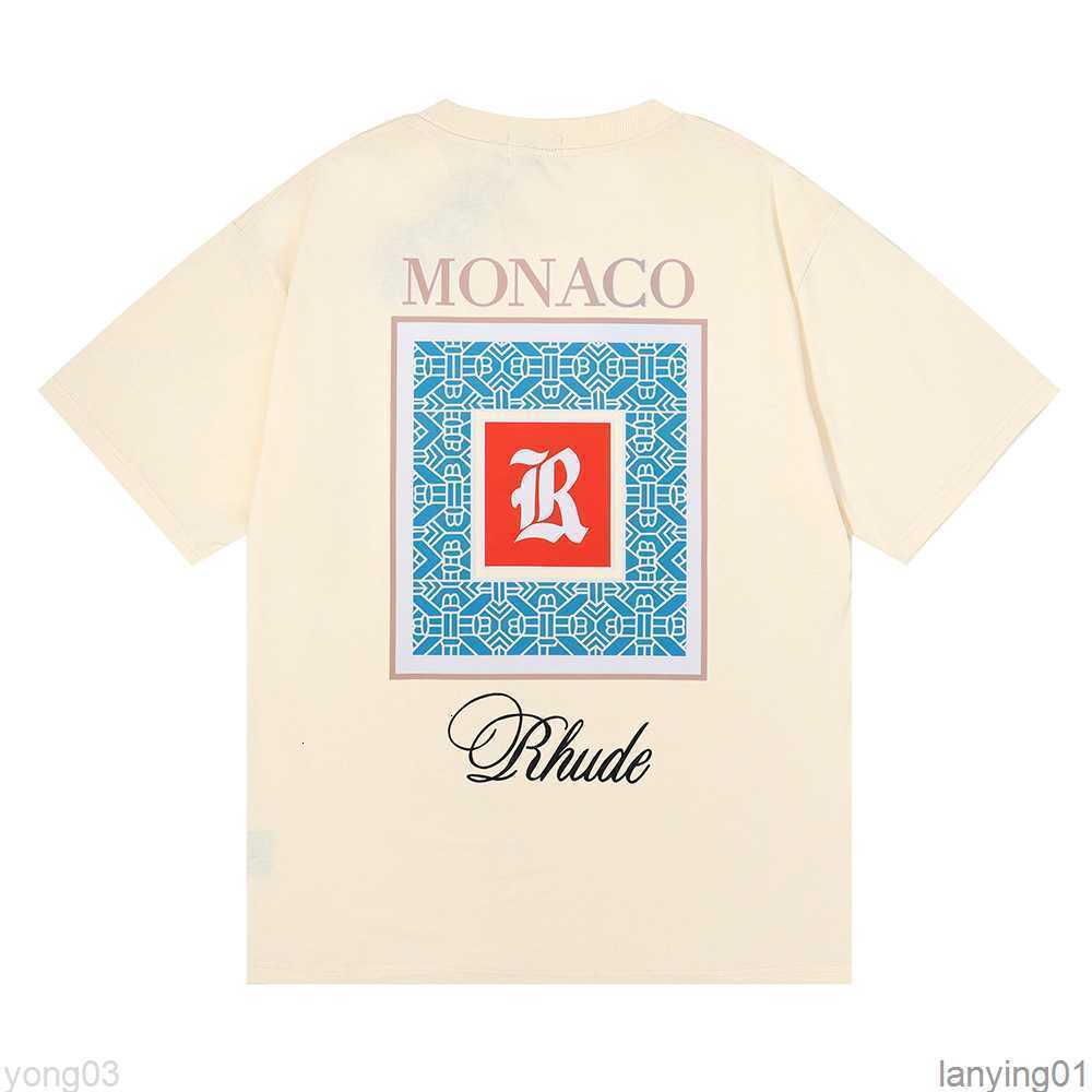 

22ss Mens t Shirts Designer Rhude Printed Fashion Man -shirt Opquality -xl, B@g