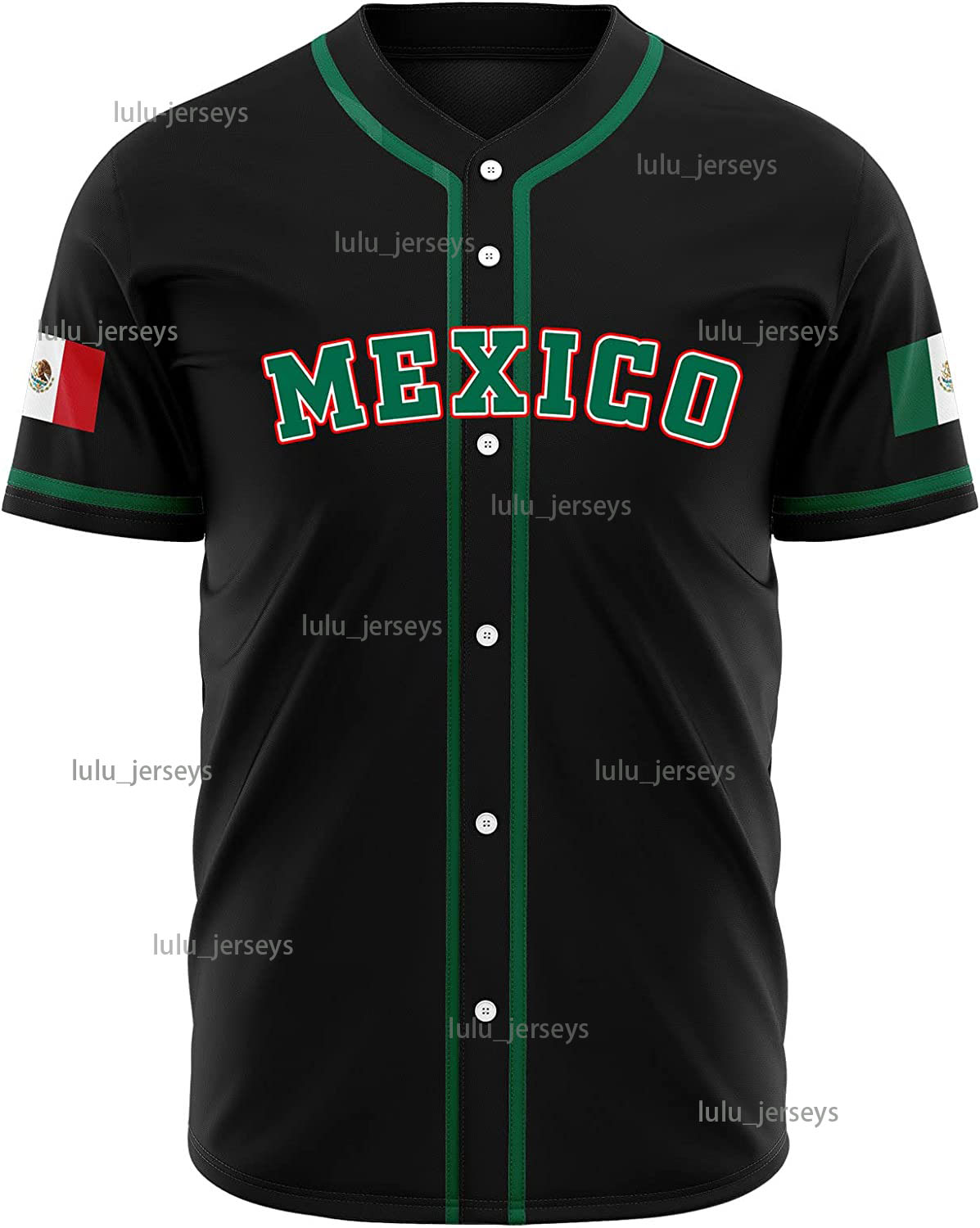 

Mexico Baseball Customized Jersey Negroland Personalized Fashion Baseball Big Size Shirts Fit Big & Tall for Kids and Adult, Color 2