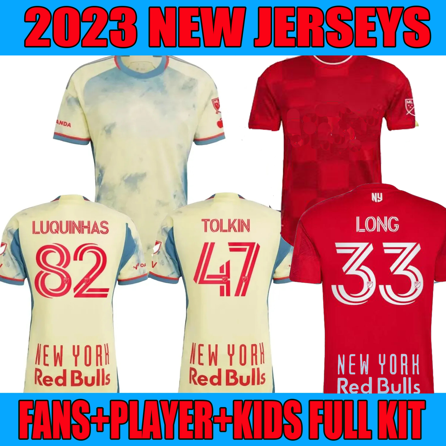 

Soccer Jerseys -4XL New York Red 23 24 Bulls fans player version MORGAN 2023 2024 EDELMAN TOLKIN CASSERES JR. ELIAS MANOEL AMAYA Football Shirt Mens kids MLS Jersey, Special edition