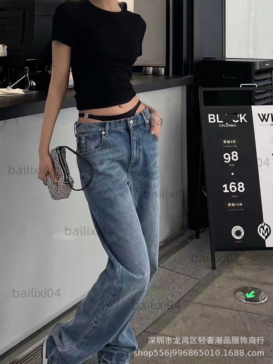 

Women' Jeans AW2023 New Bikini Light Denim High Waist Slim Fit Leggy Pants T230323, Blue7