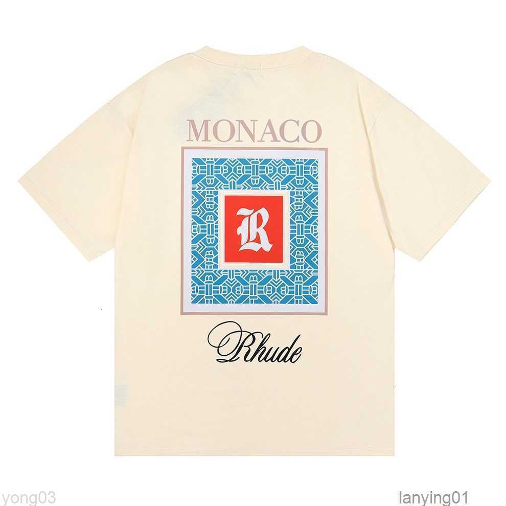 

23ss Rhude Mens t Shirt High Quality Tess Designer Casual Fashion Short Sleeve Europe America Men Women Round Neck Tshirts Us Size S-xxl, Clear