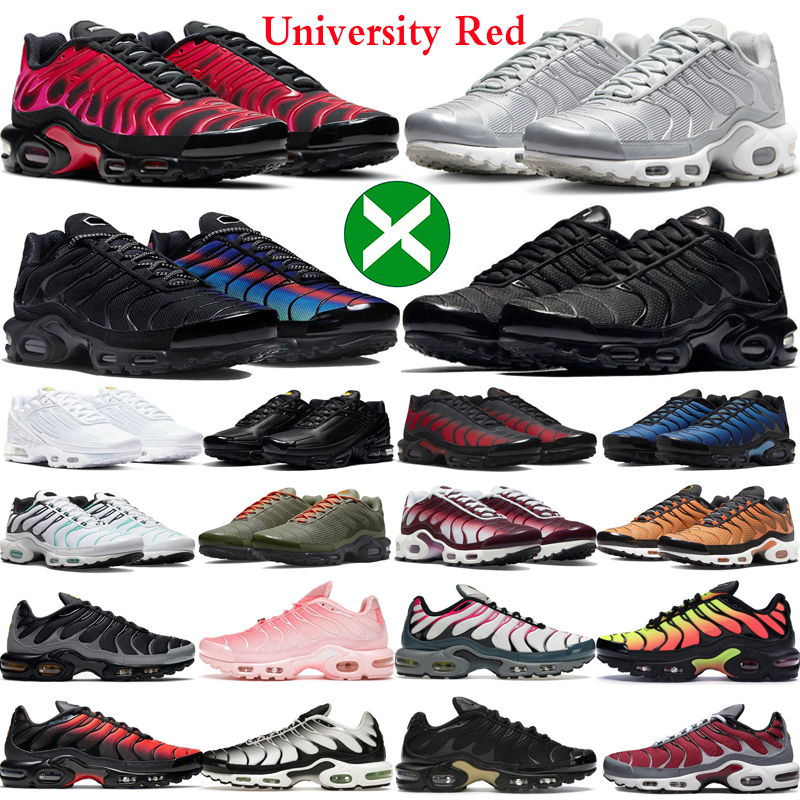 

2023 men women running shoes tns University Red max tn plus 3 air Terrascape Triple Black white U Light Bone Blue Fury Jade mens trainer outdoor sneakers free shipping, #6 terrascape trple black 36-46