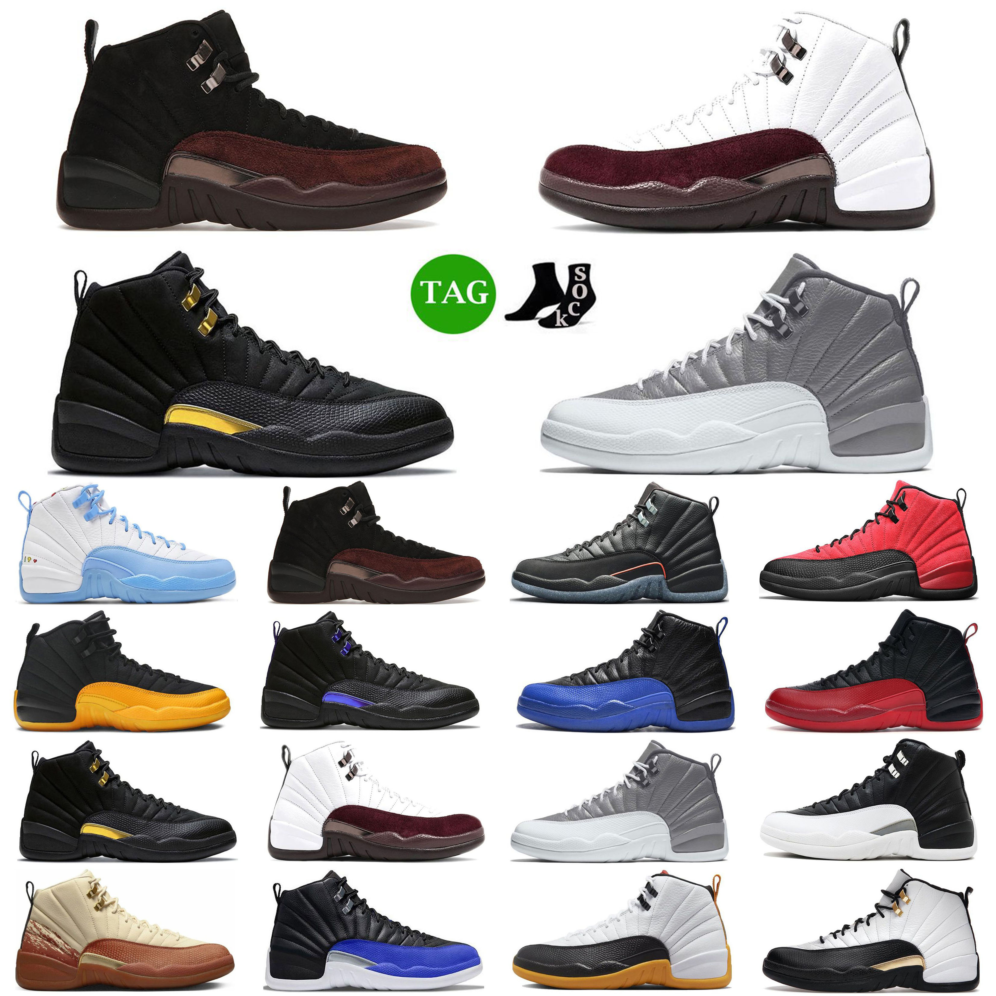 

men women basketball shoes jumpman 12 Hyper Royal Cherry Cool Grey Bred Concord Gamma Blue Stealth Hyper Royal Playoff Royalty Taxi 12s trainers sports sneakers, 19