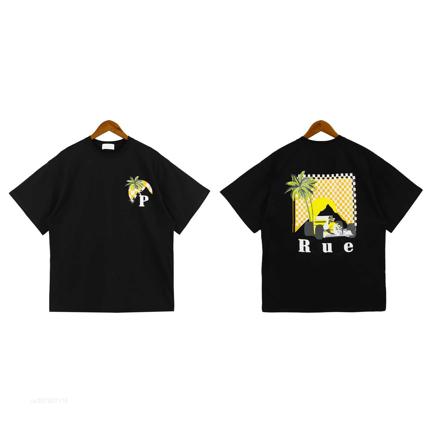 

Summer Mens T-shirts Womens Rhuds Designers for Men Tops Letter Polos Embroidery Tshirts Clothing Short Sleeved Tshirt Large Tees B8XR