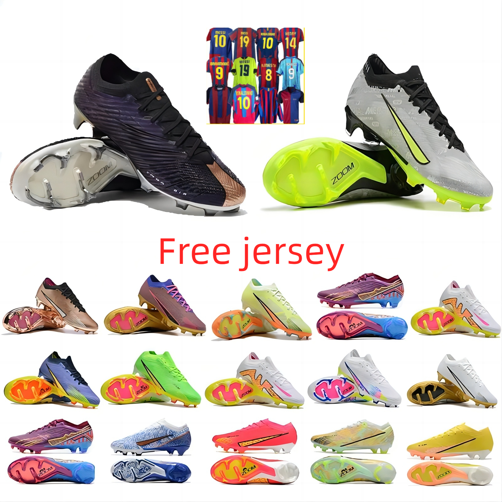 

Soccer Shoes Ronaldo CR7 Mercurial Vapores 15 Elite Retros Black Copper Pro Anti Clog Cleats Outdoor Personal Edition Generation Neymar ACC Football Boots, Color8
