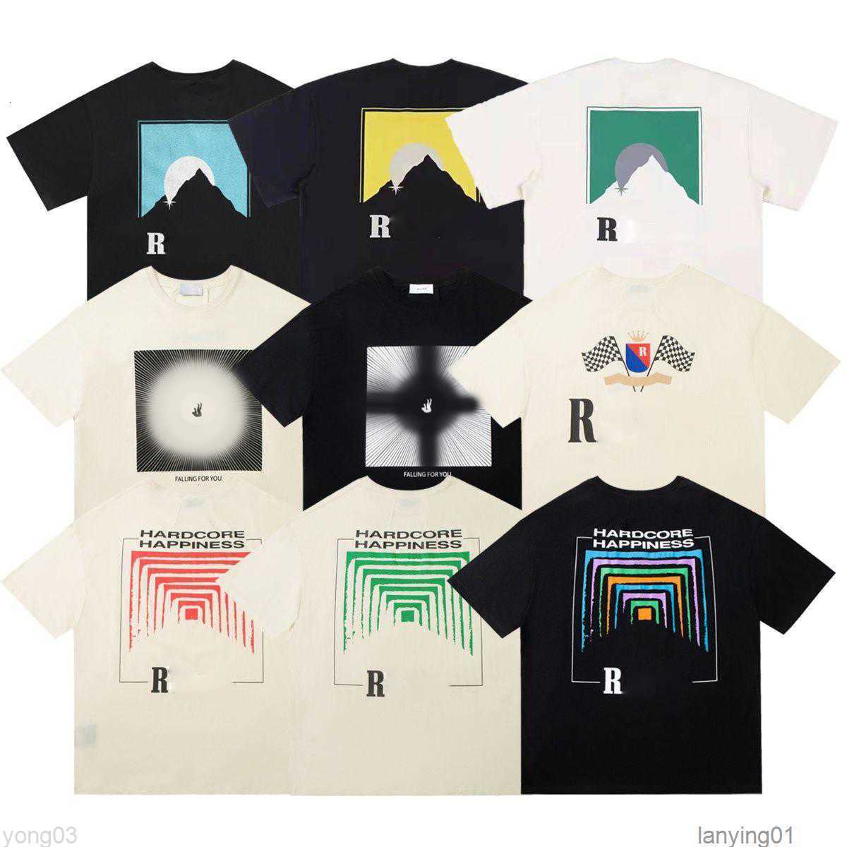 

2023 Summer Mens T-shirts Designers Rhude Shirt for Men Tops Letter Polos Tshirts Clothing Short Sleeved Tshirt