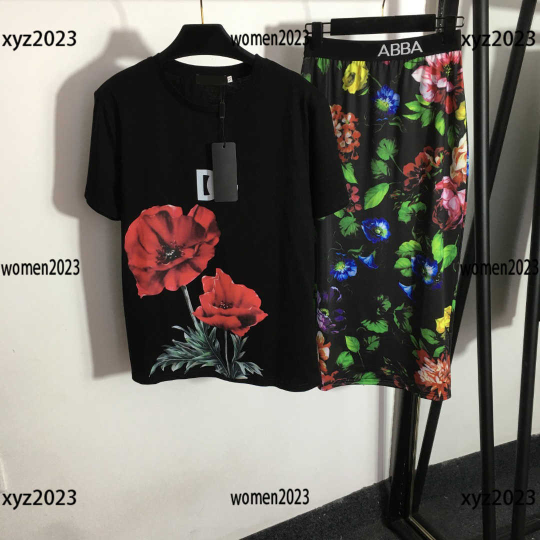 

luxury brand designer womens t shirts set high-end women dress sets Embroidered Letter Short Sleeve T-Shirt Elastic Waist Casual Shorts s, 01