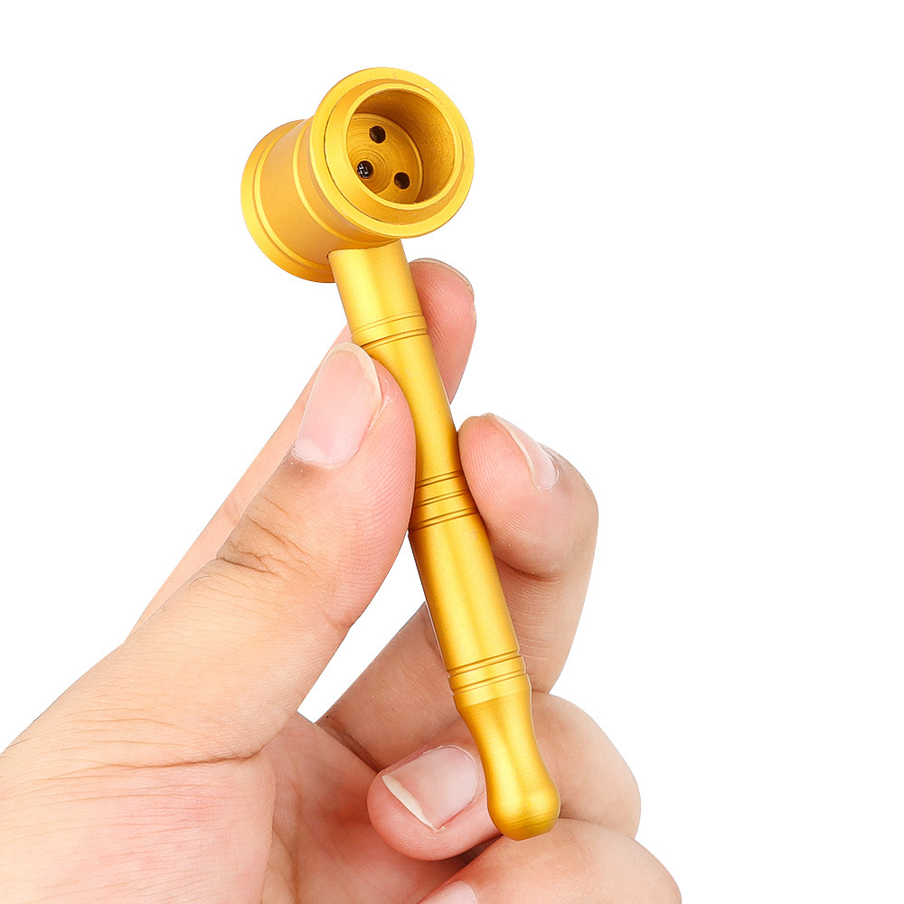 

Hammer Pipe with Filter Aluminum Alloy Smoking Pipe Dismantle Metal Smoking Accessories Dry Weeds Pipe Tobacco Herb Pipe Screen Filter Blunt Holder