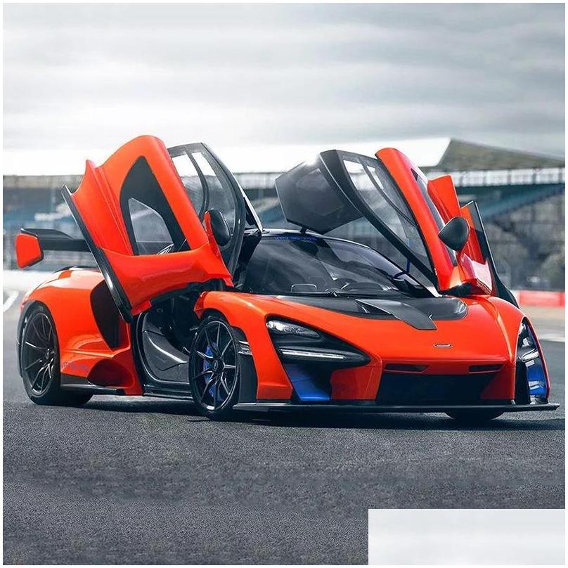 1/32 mclaren senna alloy sports car model diecasts metal toy vehicles car model simulation sound and light collection kids gifts