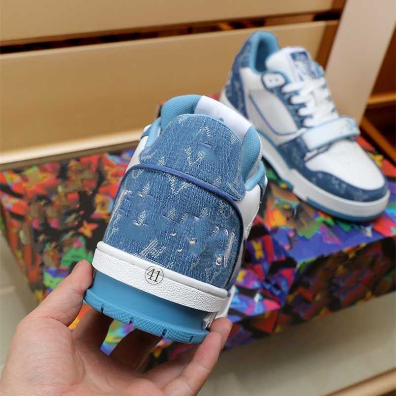 

Luxury Designer TRAINER Casual Shoes Coach Orange White Green Yellow Blue Black Sneakers Denim Low Top SneakersV4LS