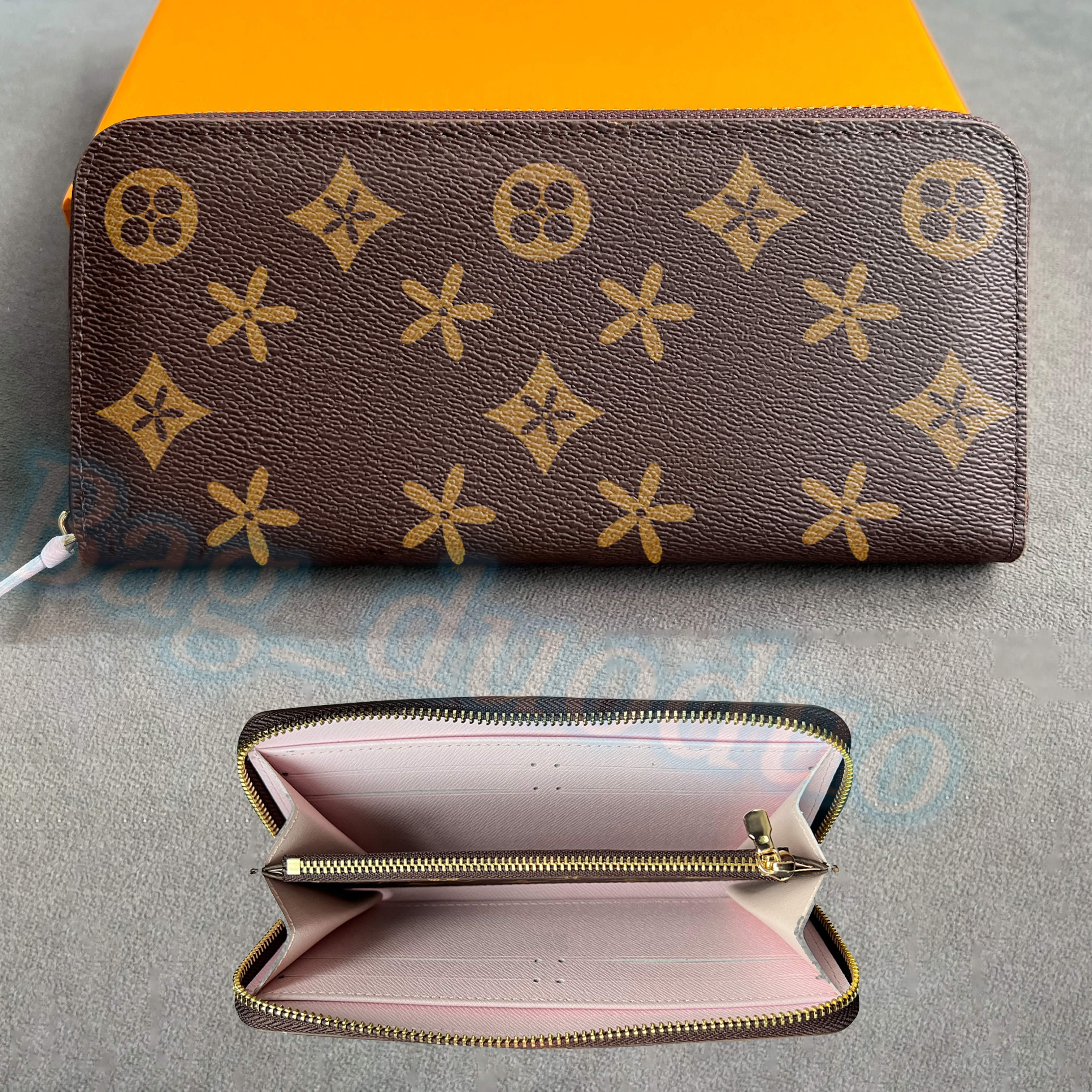 

M42616 N61264 Clemence Zippy wallet Mens Purse Women's louiseity Designer wallets flower Embossed card holders Luxury fashion Coin purses key pouch cardholder bag, Mon0gram-pink