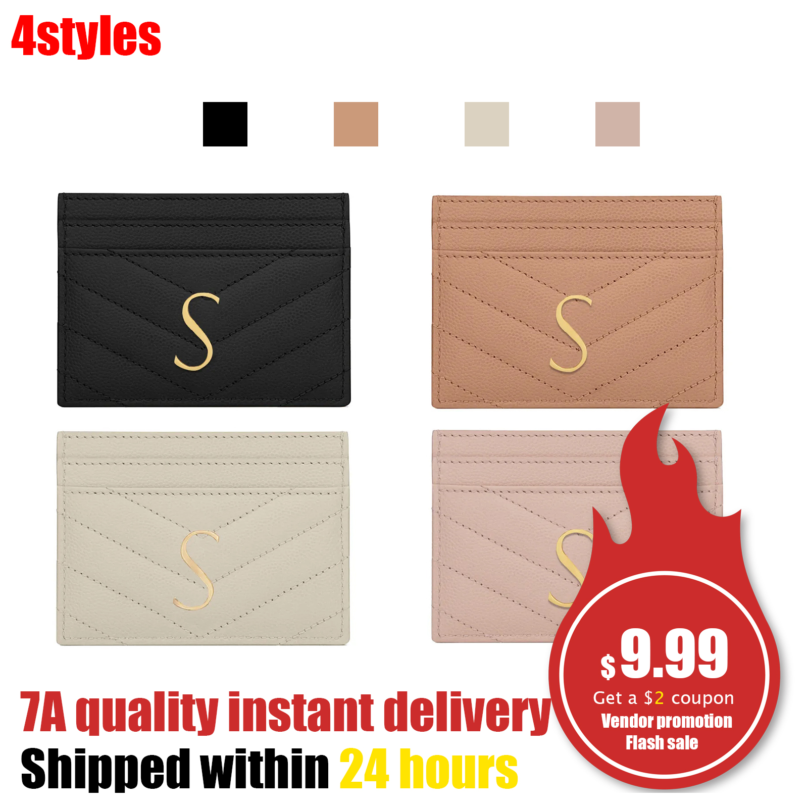 

four color luxury Card Holders caviar Leather wallets Key Wallets Womens mens Credit Card slot yslity Business card cardholder key pouch passport wallet Gift box, Y-white