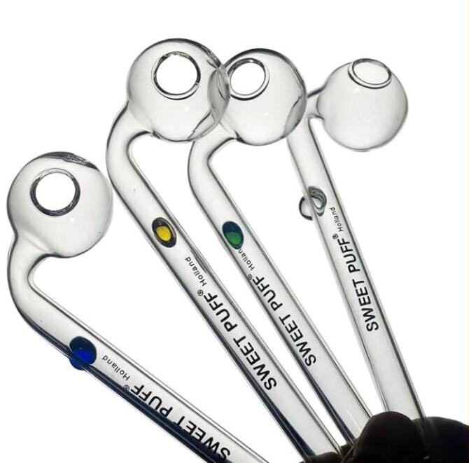 

5.5 Inch Curved Glass Oil burners hookahs Bong Water Pipes with different colored glass balancer for smoking