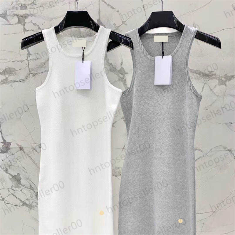 

Knit Designer Short Dress Womens Clothes Summer Spring Solid Color Simple Fashion Casual Versatile Breathable Sleeveless Dress Natural Fiber Viscose Fabric