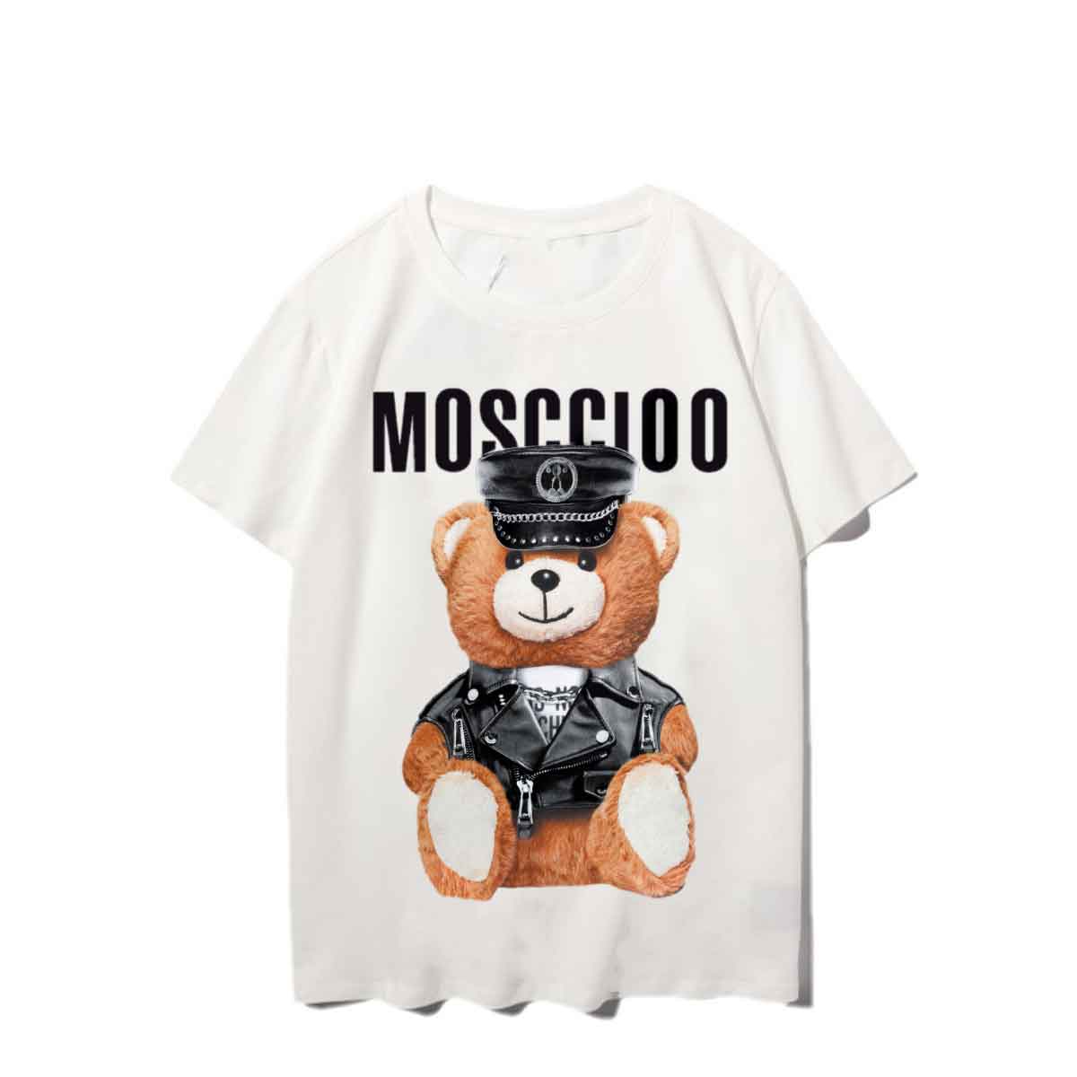 

Summer Men T Shirt Designer Bear Printing Men Women Short Sleeve Casual Cotton T-shirts US size S-XXL, Mosch-22