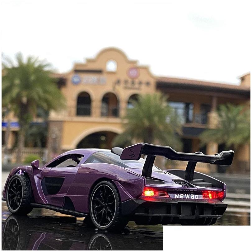 1/32 mclaren senna alloy sports car model diecasts metal toy vehicles car model simulation sound and light collection kids gifts