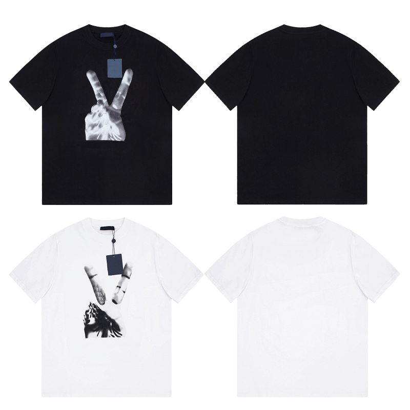 

Summer women's T-shirt top Crewneck men's short sleeve pure cotton sweat absorbent breathable letter black and white top banquet home sports casual clothing