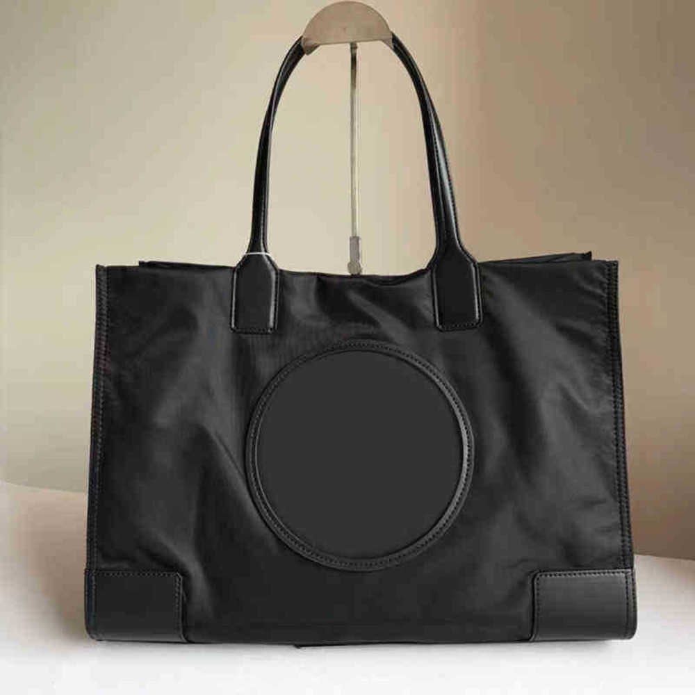 

2 SIZES the tote TB Designer Tote Bag Women Handbag Texture Nylon Handbags Simple Solid Color Large Volume Shopping Purse Shoulder Bags 220811/0907, Style 2--black
