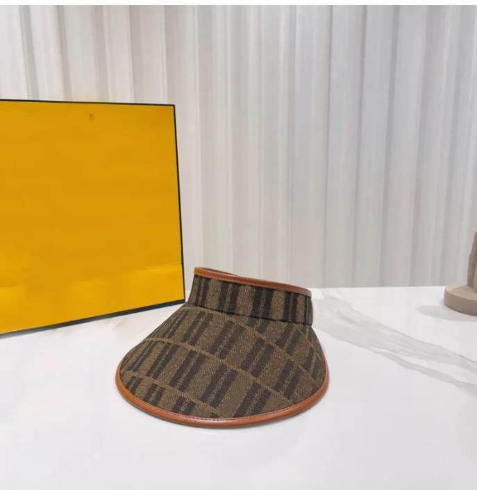 

Designer Sun Visor hats 2023 Summer New Letter Printed Baseball Cap For Women Mens Designers Empty Top beach Sunhats Caps Bucket Hats Braid Sports, Brown