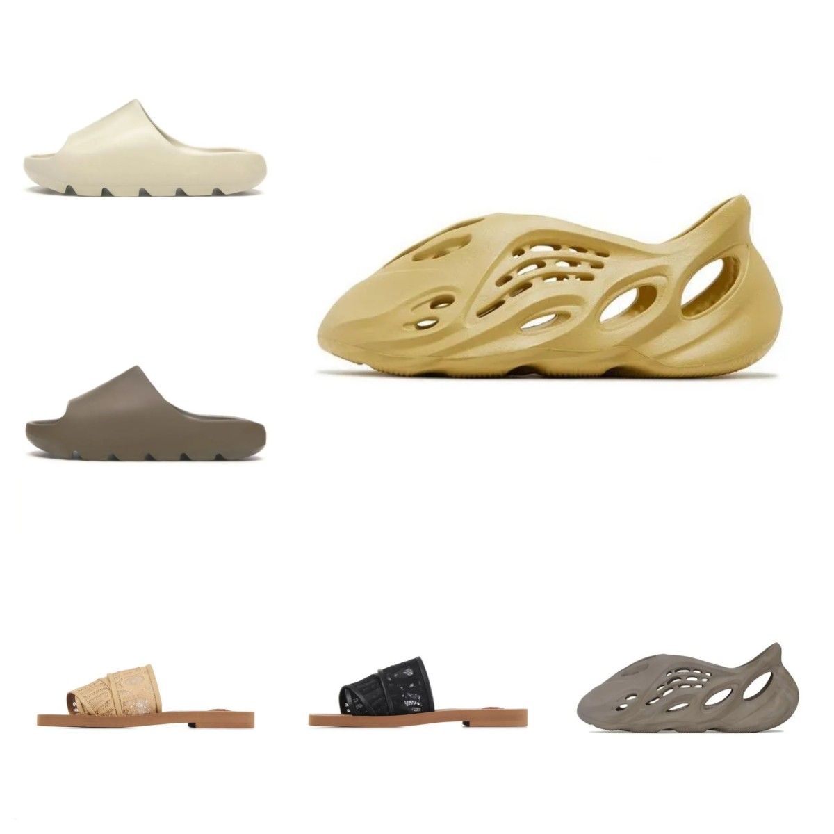 

Slide Sandals Slippers Foam foams runners Slide yeezys Slides Running yeezies Sulfur Stone Sage Mineral Blue Pure Sand Resin Belt Men Ladies Clogs Beach, Orange