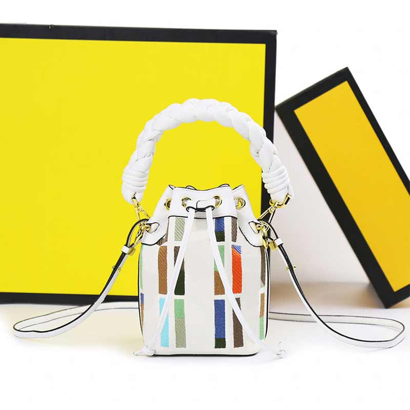 

Multicolor Bucket Bag Women Drawstring Crossbody Bags Handbags Purse Embroidered Letter Removable Handle Strap Gold Hardware Small Tote Wallet