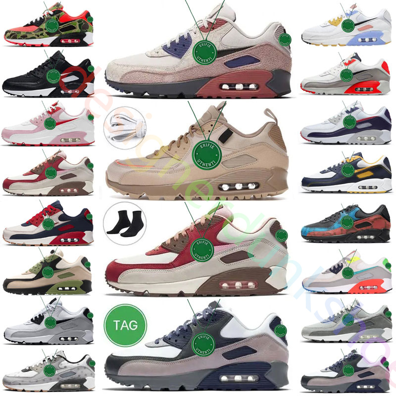 

Mens cushion 90 running shoes premium mesh gs sports shoe 90s Valentines Day royal cool grey bred unvrsty gold black trail team gold maxs airmaxs sneakers size 47, Color # 32