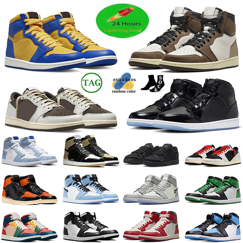 

High OG Travis 1s Scotts Basketball Shoes Reverse Laney Mocha Mid Space Jam Low OW Unc Twist Jumpman Last And Found Jordans1 Mens Women Trainers Sneakers Size 13, 17 36-40