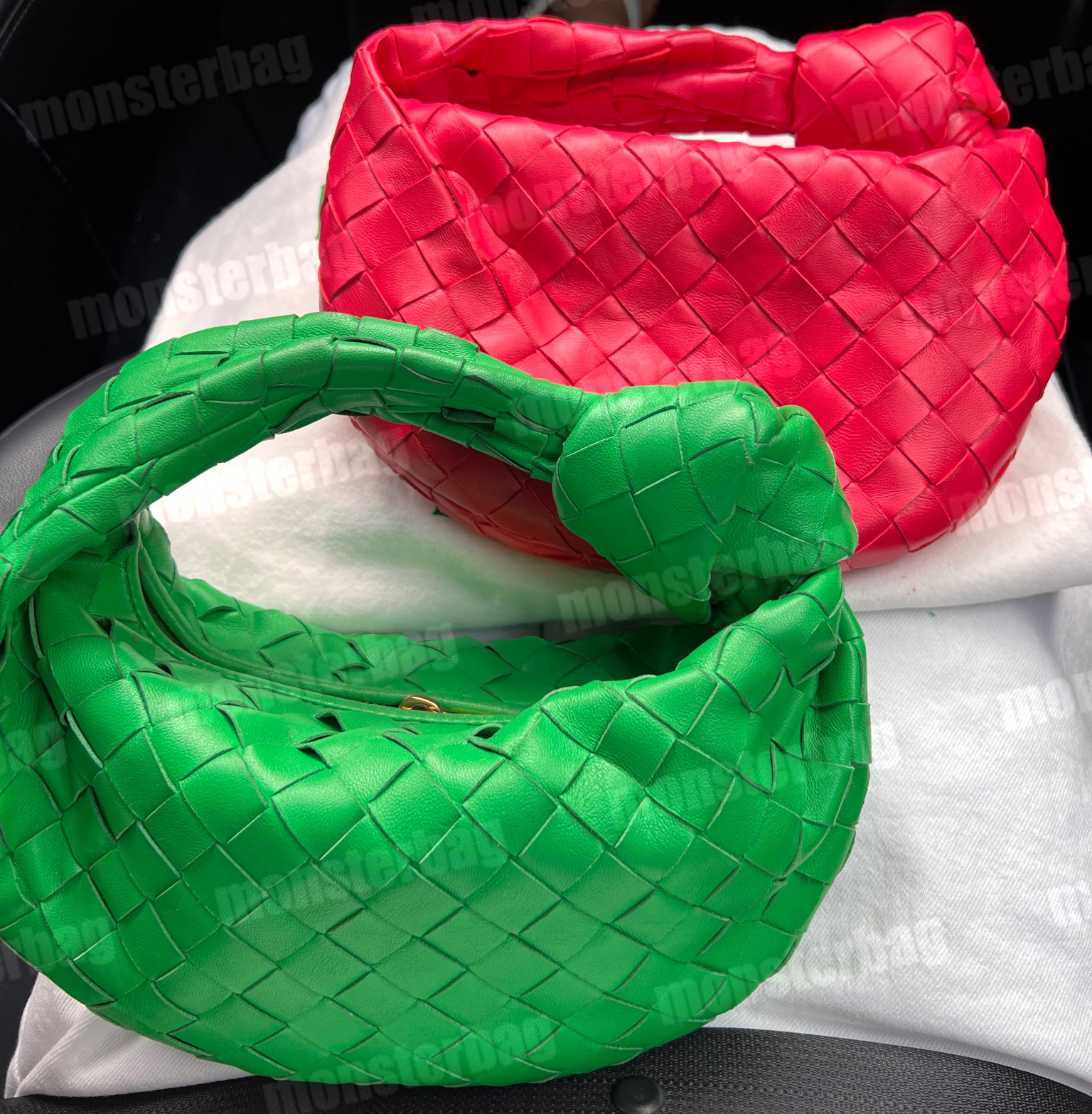 

Mini Jodie Handbag Shoulder Bag Woven Bags Crossbody Hobo Luxury Designer Knotted Clutch Top Handle Puffy Intrecciato Strass Embellished Mesh, Color 1 (28cm)