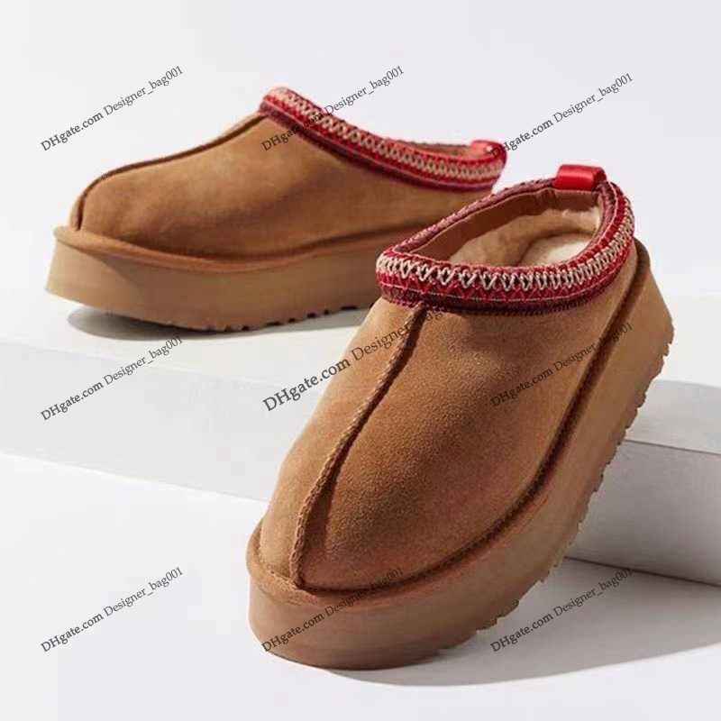 

New Australia slippers Tazz Suede boots Classic ultra mini Shearling platform Slipper snow boot chestnut Antelope brown winter comfort, 10