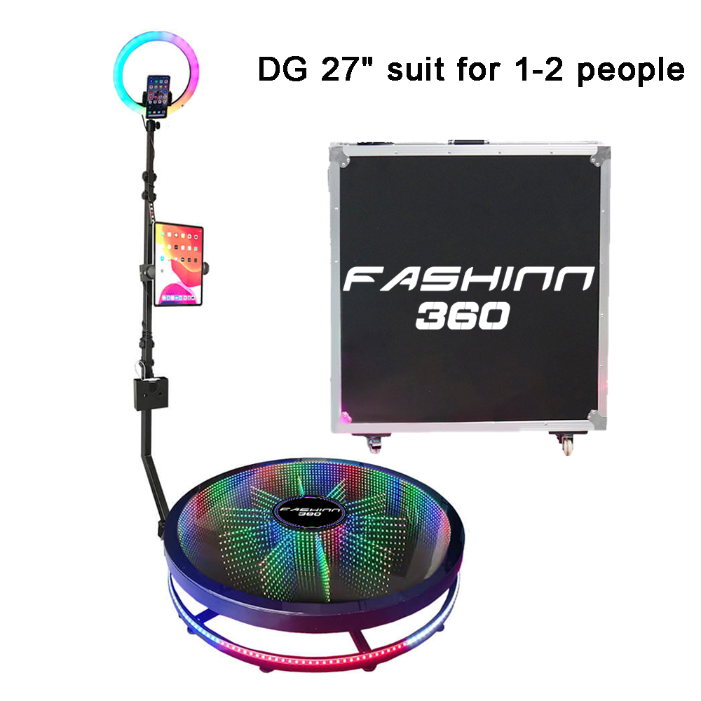 

Fashinn360 27 inch Diamond Infinite LED 360 Photo Booths For Sale Automatic & Manual Spin For Events Weddings