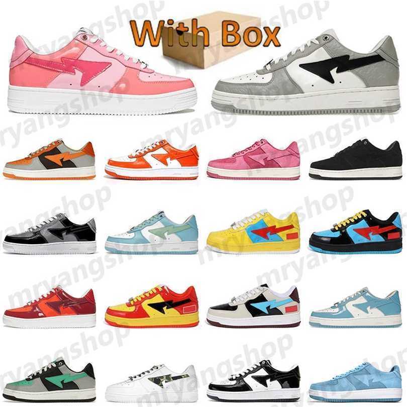 

With Box Mens Bapestas Casual Shoes Fashion Designer Baped Bapesta Camo Combo Pink Beige Suede Black White JJJJound Blue Womens Sneakers Flat Sports Trainers5DJ, Separate colors