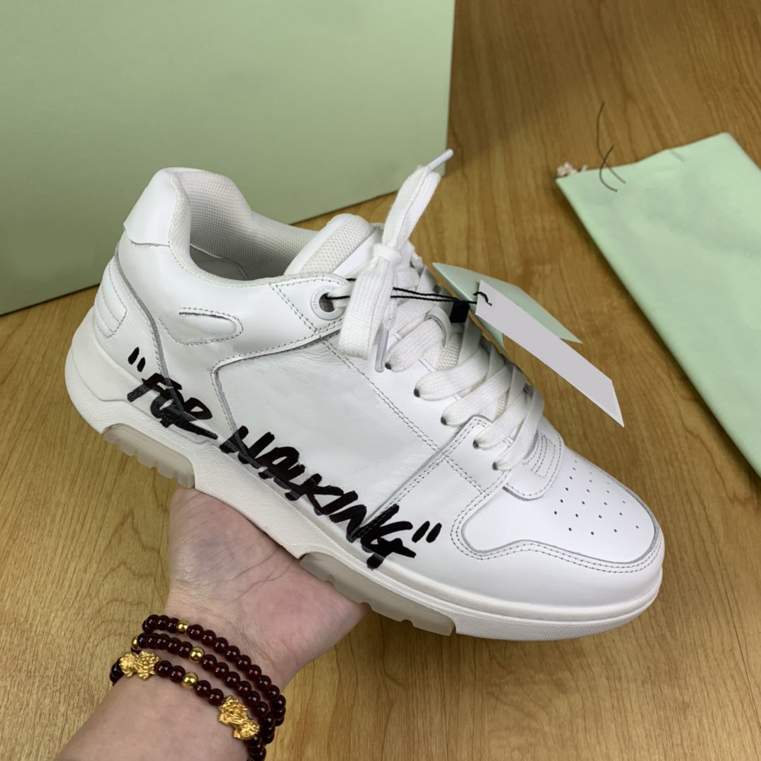 

Designer Arrows Shoes For Walking Out of Office OOO Low-Top White Leather Sneakers Mens Low Top with zip ties Sneakers Women Runner Trainers Lace-up Shoes