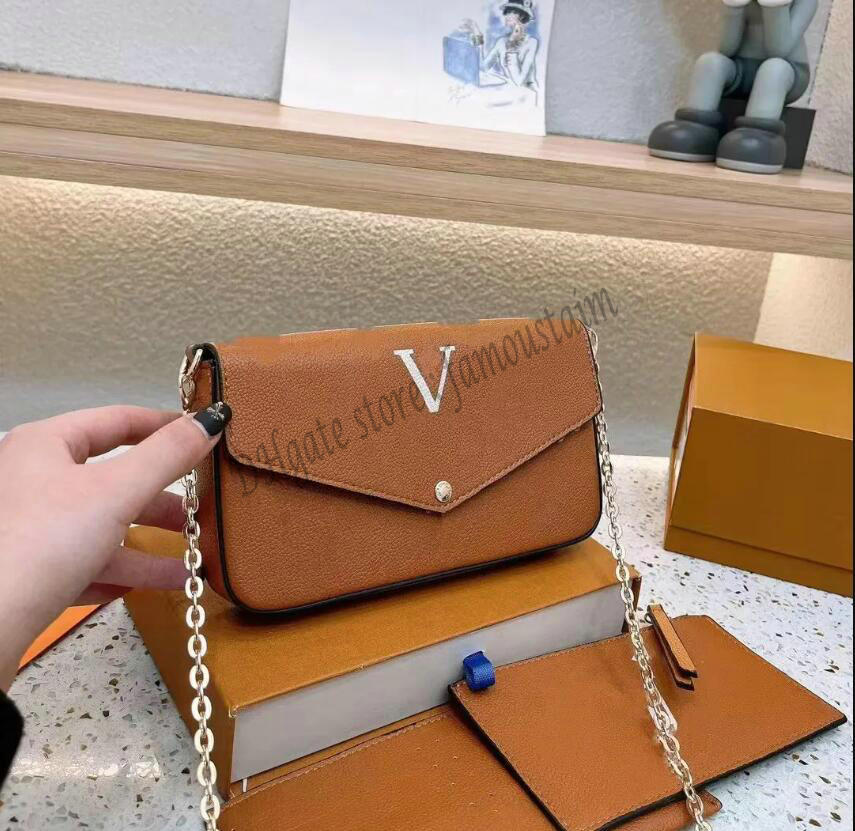 

Genuine Leather Handbag WOC Chain Wallet card Bag Women Luxurys Fashion Designers Bags Female Girl Handbags One Shoulder Diagonal Span, 03