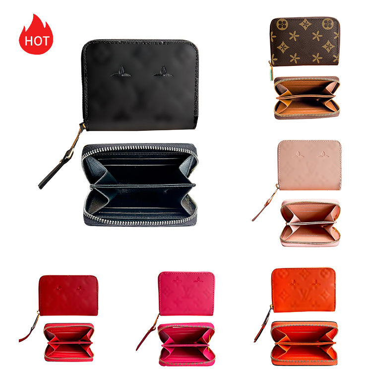 

Shopping Wallets bag Coin Purse High quality M60067 N63070 Genuine Leather Womens man Designer key pouch card holder luxury Embossed CardHolder classic Mens, Damire azur pink