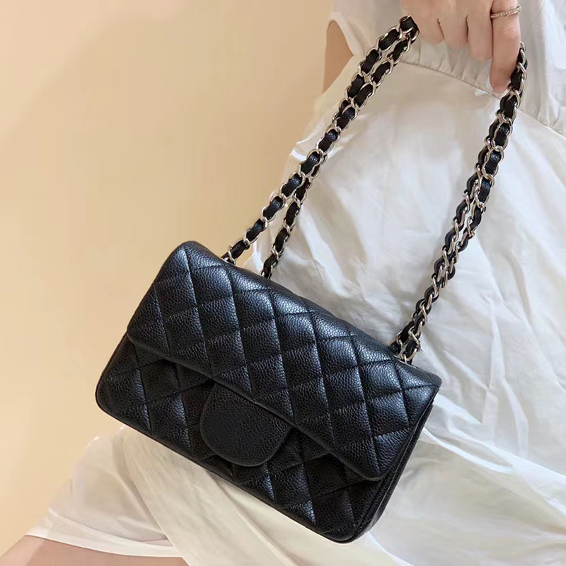 

Designer Mini Flap Bag Luxury Chain Bag 10A Mirror quality 20CM Calfskin Crossbody Bags With Box C003