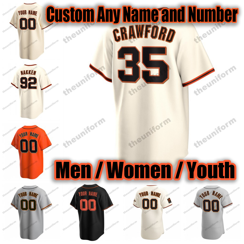 

Custom Men Baseball Jerseys 35 Crawford 10 Longoria 23 Pederson 5 Yastrzemski Giants 48 Alvarez 9 Williams 92 Nakken Women Youth Baseball Jersey, Men 4