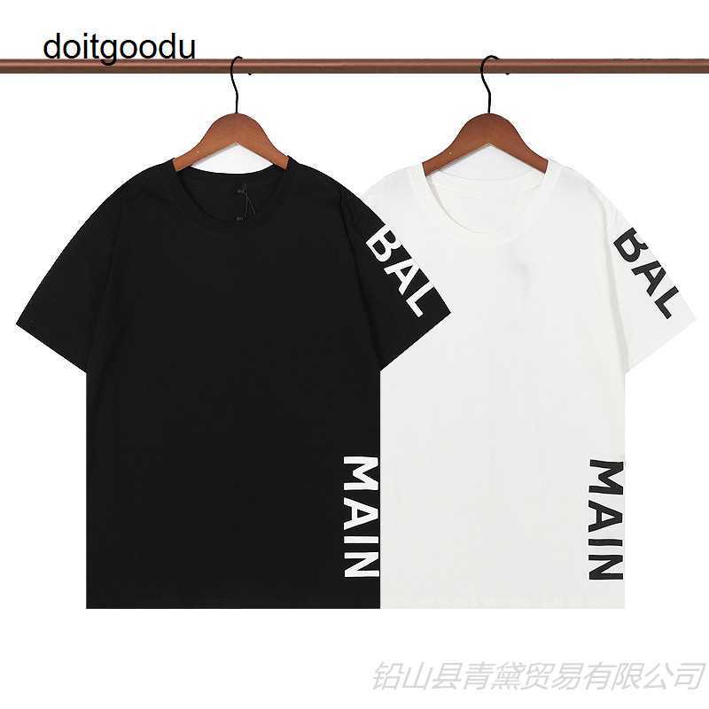 

Ballmmains Tide Brand T-shirt 220g Thick Fine Sulfur Cotton Letter Printed Short Sleeve Street Wear Men and Women's T Shirt JLKF, 11