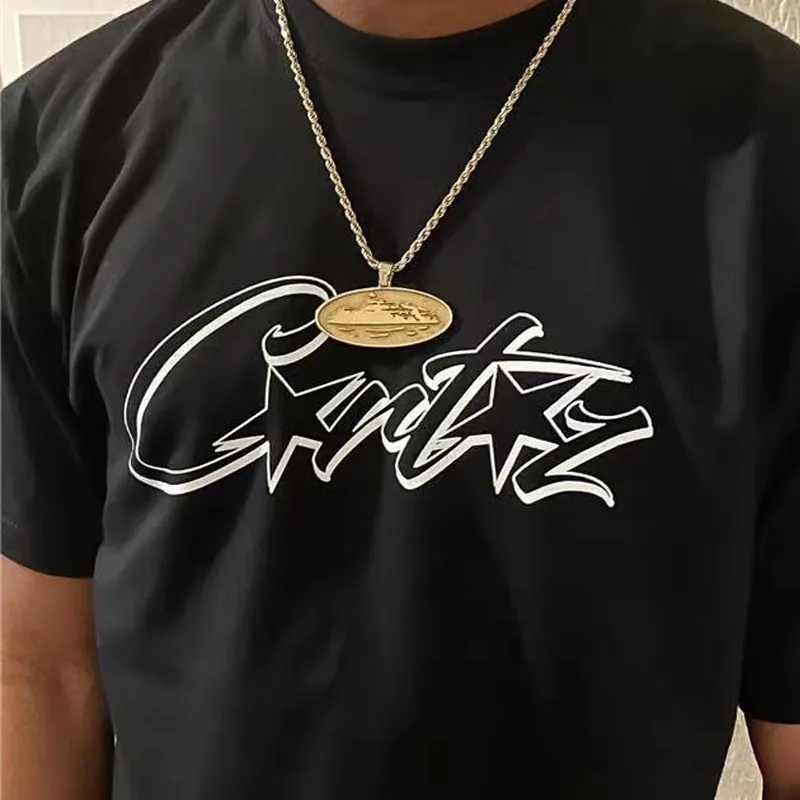 

Designer Men' Plus Tee high-quality crtz cargo Alcatraz T shirt summer European and American High street print short sleeve Tshirt men' hip hop rap tshirts trend SMLXL, Black