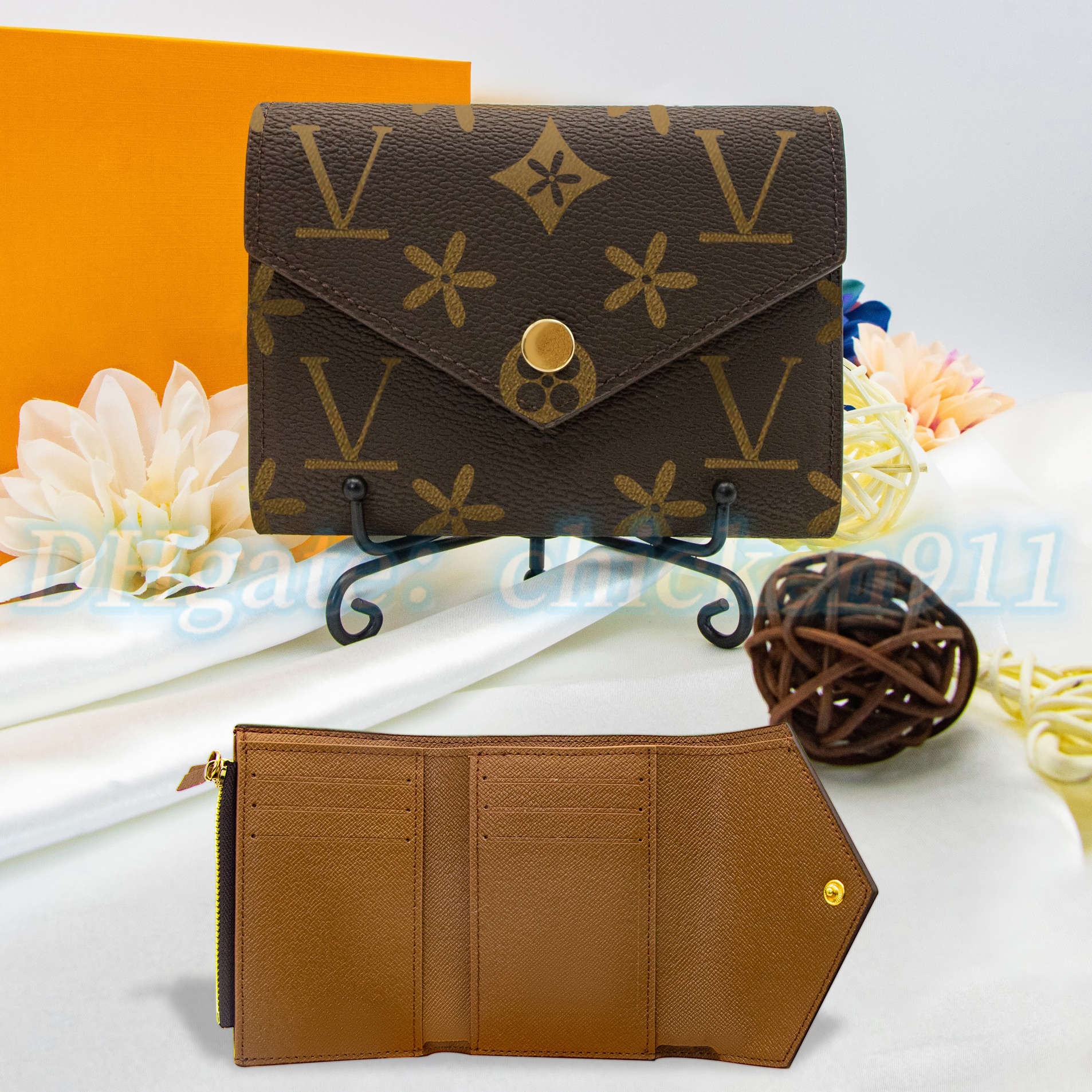

wallets bag Brown flower rosalie victorine wallet luxury Women coin purse M41938 card holder keychain Man Designer purses Key pouch CardHolder Shoulder Bags travel, Mon0gram fuchsia buckle