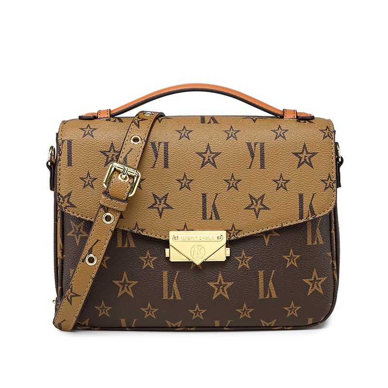 

Women shoulder crossbody tote bags designer fashion purses girl shopping bags high quality large capacity luxury handbags message bag xiaojiu-0321-45 right flower, Brown with yellow