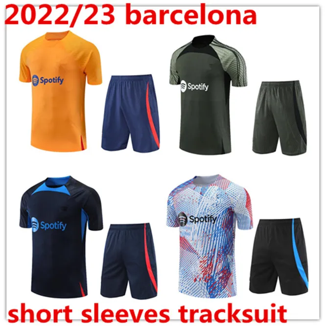 

22/23 Barcelona TRACKSUIT soccer Jerseys barca SET adult TRAINING SUIT 2022 2023 Barcelona men Short sleeves suit tracksuits