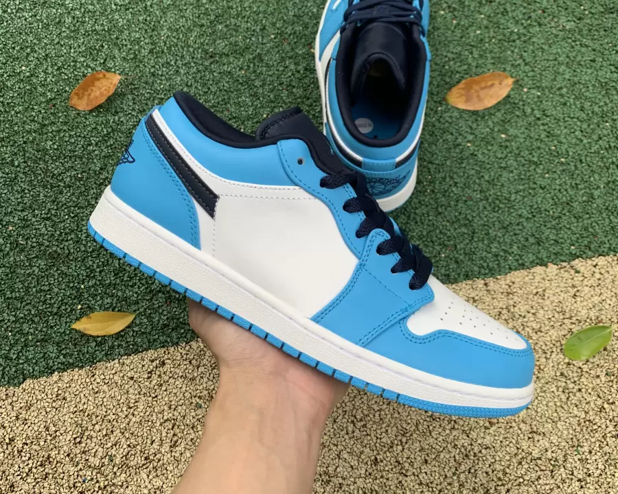 

2023 basketball Shoes 2023 Jumpman 1 Low Mens 1S White DK Powder Blue Obsidian With Box