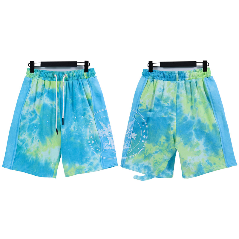 

New mens shorts 23ss spring summer designer shorts tie dyed hand painted loofashion men shorts pants loose beach shorts breathable new style pants