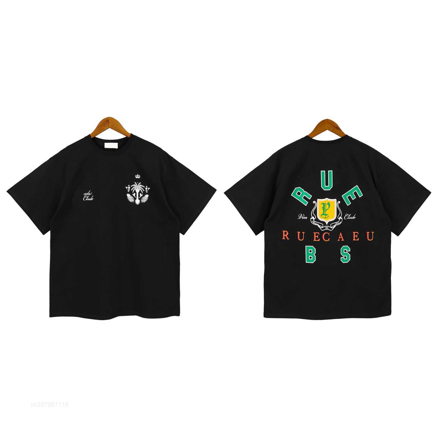 

2023s Summer Mens T-shirts Womens Rhuds Designers for Men Tops Letter Polos Embroidery Tshirts Clothing Short Sleeved Tshirt Large Tees DFIR, 16