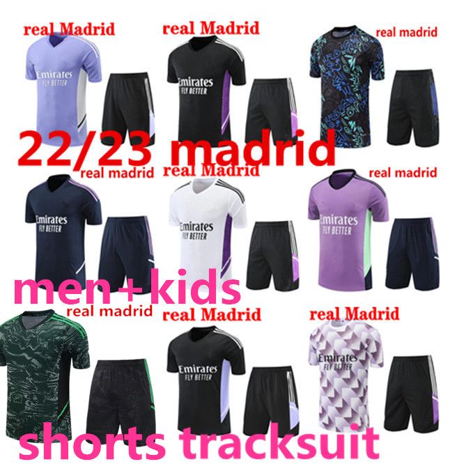 

2022 2023 Madrids TRACKSUIT soccer jerseys BENZEMA TRAINING suit men and kids MODRIC VALVERDE football Madrides chandal futbol survetement shorts sleeves sets, 10