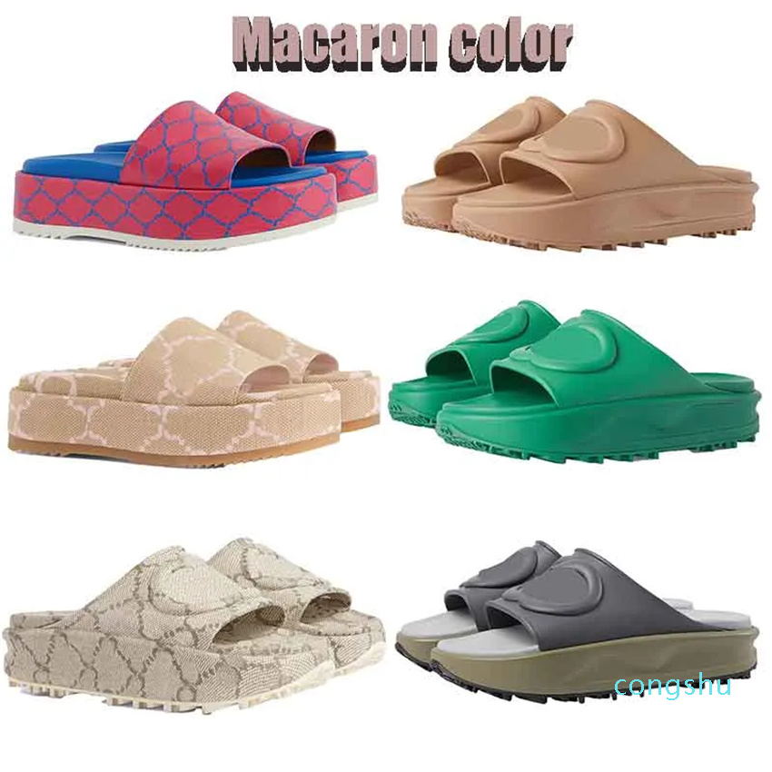 

New slippers for summer Women slide sandal with Interlocking letter platform sandals cool fashionable casual versatile gear-bottomed beachoutdoor indoor, 49